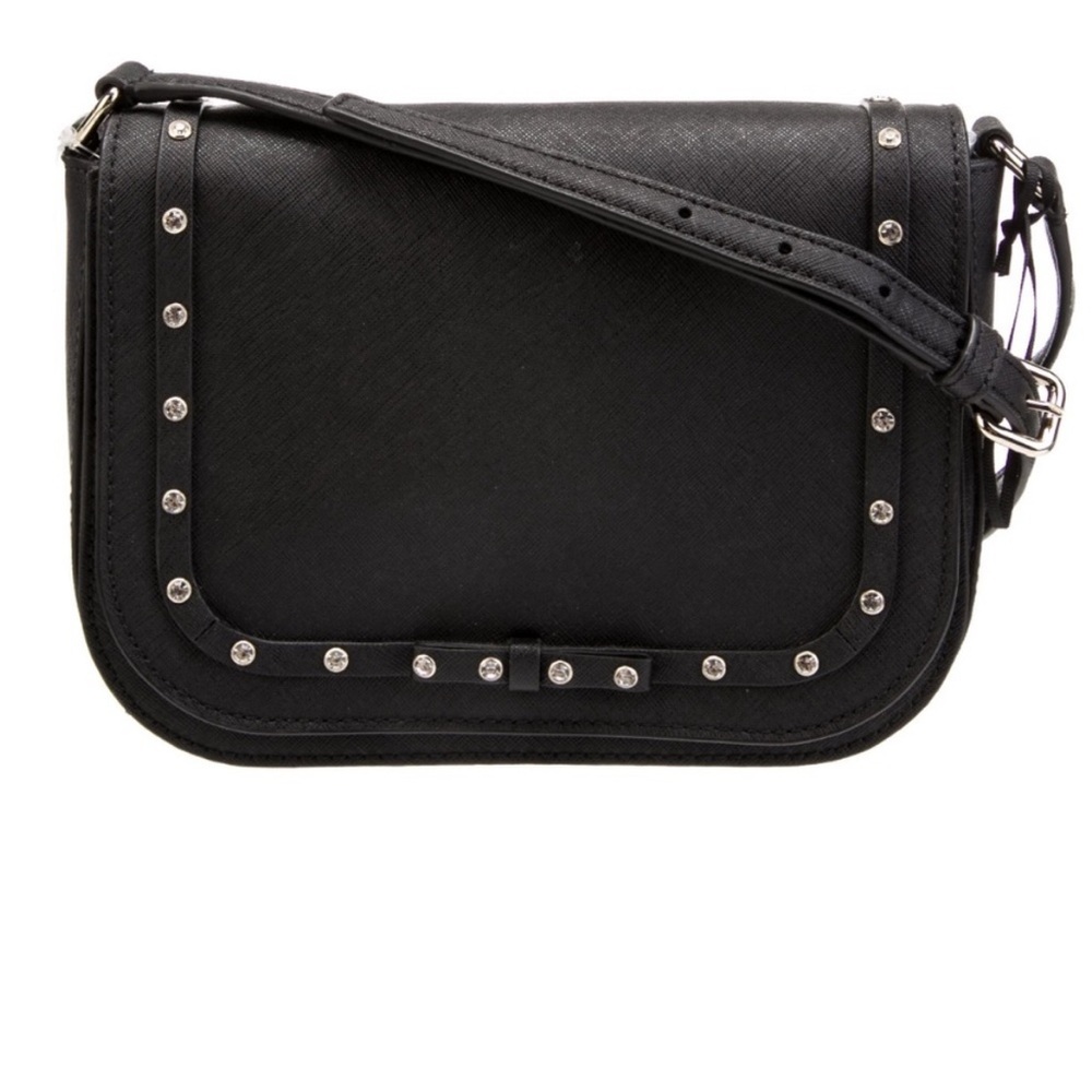 Kate Spade Carsen Laurel Way Jewel Studded Crossbody Bag Black NWT